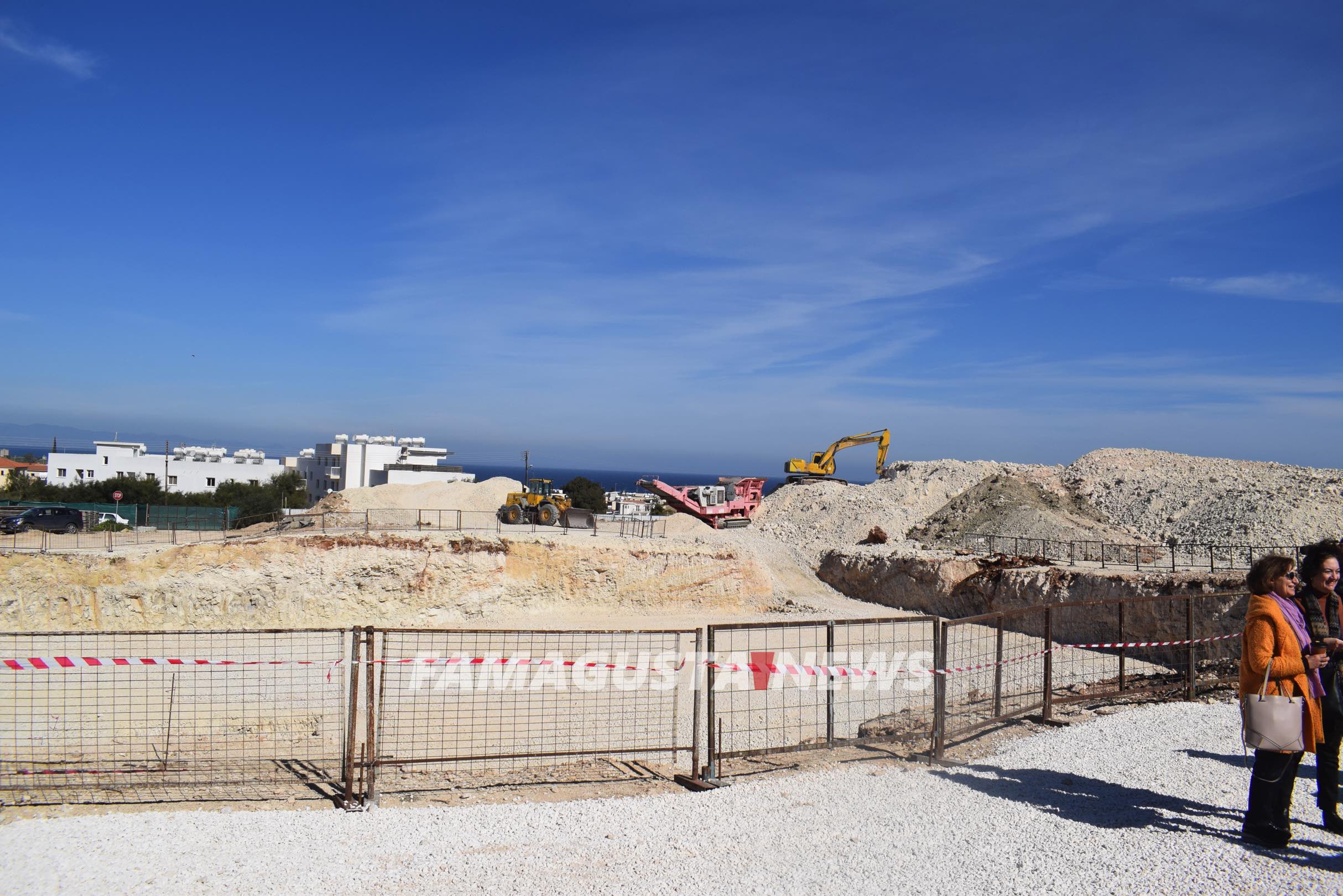 Το εργοτάξιο του επαρχιακού Δικαστηρίου Αμμοχώστου στο Παραλίμνι / ©Fmagusta.News