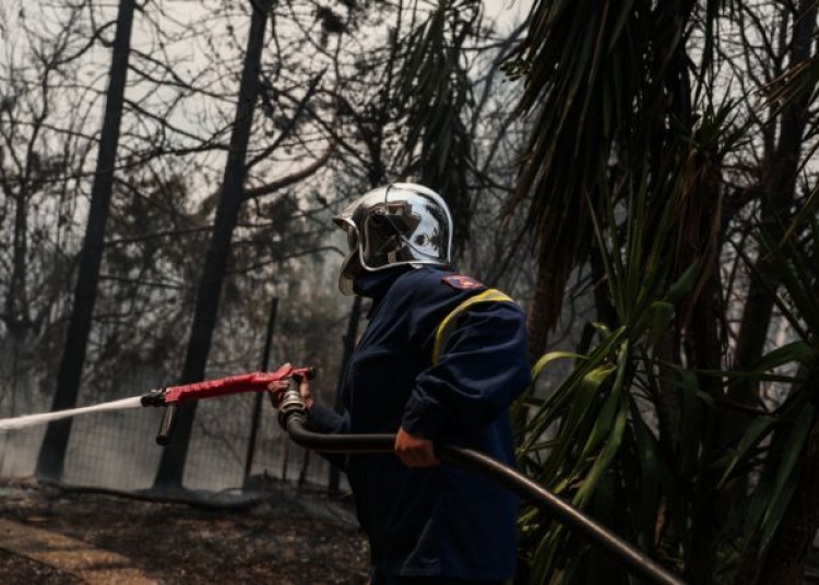 Πυρκαγιά στην Βορειοανατολική Αττική, Παρασκευή 6 Αυγούστου 2021. Στιγμιότυπο από το μέτωπο στο Κρυονέρι.
(EUROKINISSI/ΒΑΣΙΛΗΣ ΡΕΜΠΑΠΗΣ)