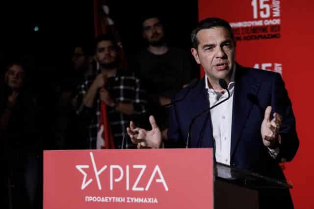 Στιγμιότυπο από τα γραφεία του ΣΥΡΙΖΑ - Προοδευτική Συμμαχία στην πλατεία Κουμουνδούρου κατά την ανακοίνωση των αποτελεσμάτων στις εσωκομματικές εκλογές για την ανάδειξη Προέδρου και νέας Κεντρικής Επιτροπής, Κυριακή 15 Μαΐου 2022. 
(ΓΙΩΡΓΟΣ ΚΟΝΤΑΡΙΝΗΣ/EUROKINISSI)